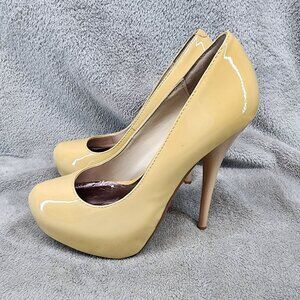 Pleaser Shoes Womens Size 7 Wheat Tan Leather Stiletto Platform 5" Heels *Read*